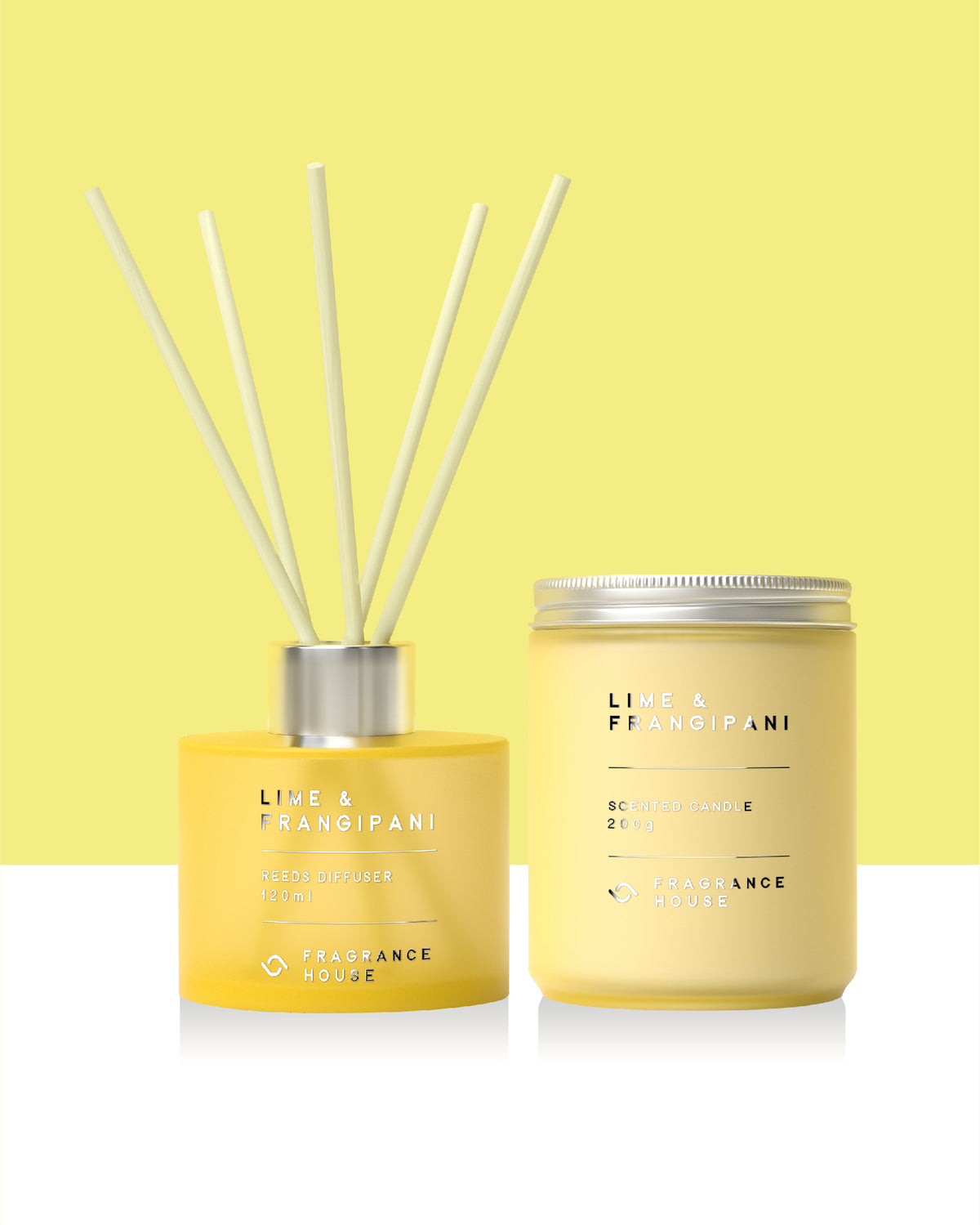 Scented Poured Candle | Lime &amp; Frangipani